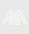 Cardigan in cotone tinta unita bambino bianco