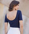 Body in cotone ed elastan donna blu SMOKING