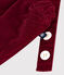Shorts con bretelle in velluto tinta unita neonato AMARANTE