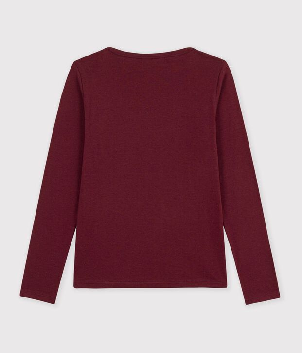 T-shirt a maniche lunghe con scollo a barca in cotone donna TRUFFE