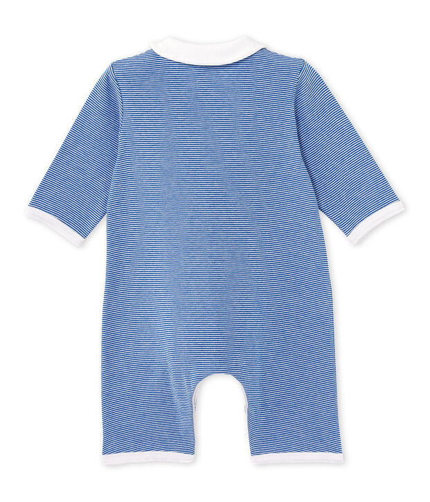Tutina lunga per beb&egrave; millerighe blu/bianco