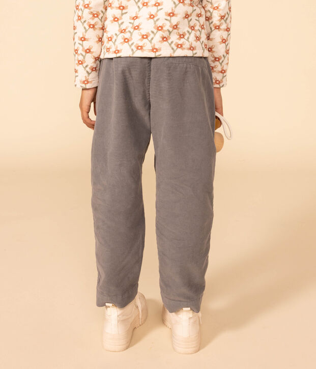 Pantaloni dritti in velluto fine bambina THUYA