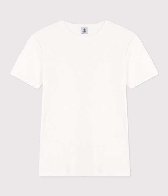 T-shirt L'ICONIQUE cocotte in cotone Donna bianco ECUME