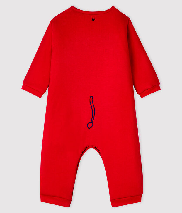 Tutina lunga di cotone unisex per neonati rosso