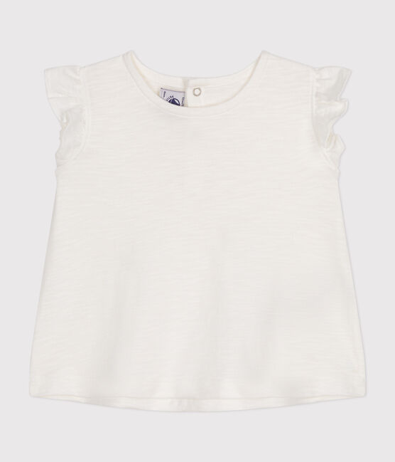 Blusa senza maniche in cotone per bebè bianco MARSHMALLOW