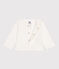 Cardigan in cotone tinta unita neonato bianco MARSHMALLOW