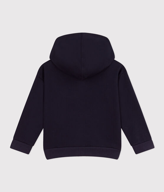 Felpa con zip e cappuccio bambino blu SMOKING