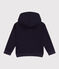 Felpa con zip e cappuccio bambino blu SMOKING