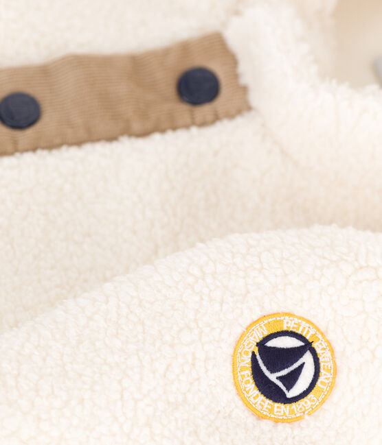 Cappotto con cappuccio imbottito in sherpa neonato MILK/ MULTICO