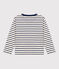 T-shirt bambino a maniche lunghe in cotone bianco AVALANCHE/ MEDIEVAL