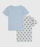 Set di T-shirt bambino a maniche corte in cotone con stampa a stelle variante 1