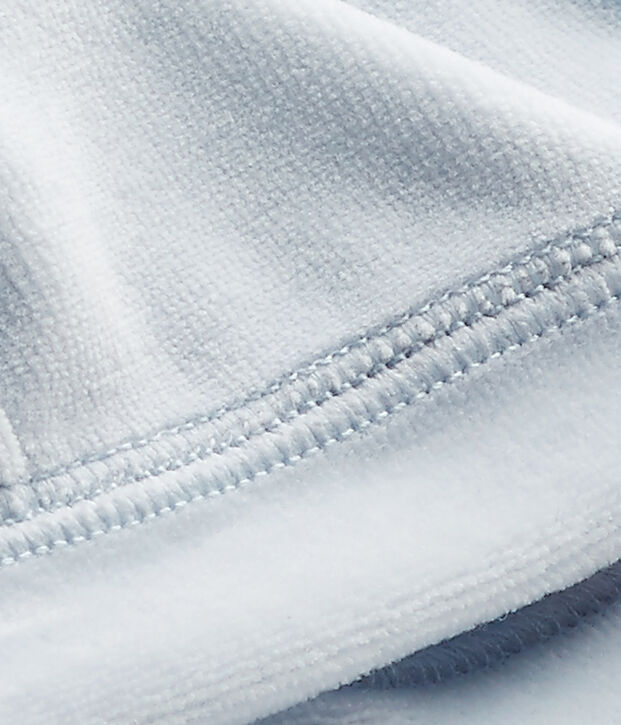 Cappello nascita per beb&egrave; in ciniglia blu