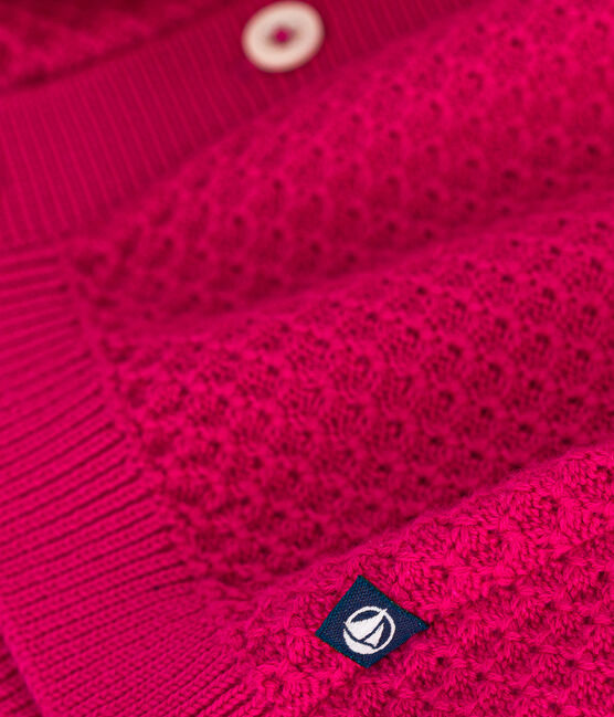 Cardigan in tricot di cotone bebè rosa DELHI