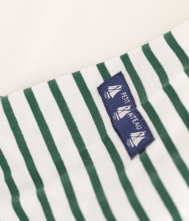 T-shirt marini&egrave;re in cotone Donna verde/verde