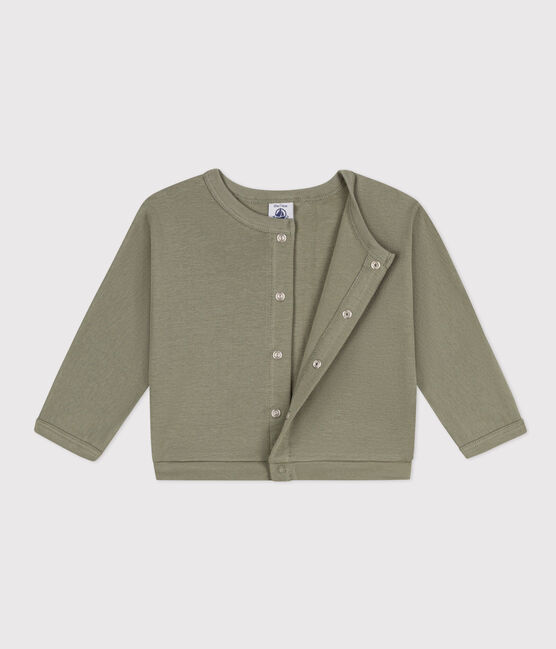 Cardigan neonato in cotone  verde MARECAGE