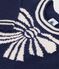 Pullover in misto lana e cotone con fantasia a fiocchi bambino blu/beige