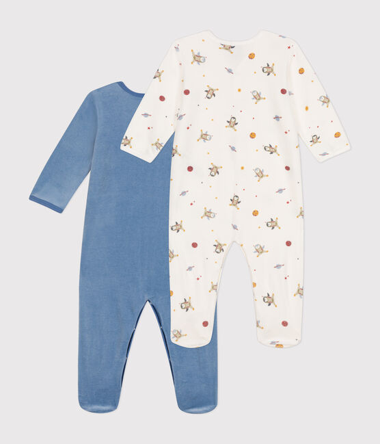 Set di 2 pigiami neonato in ciniglia variante 1