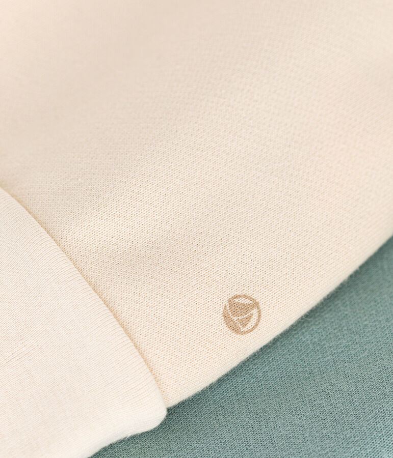 Maglia in tessuto felpato neonato ecru/multicolore