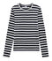 T-shirt manica lunga iconica donna blu SMOKING/grigio BELUGA