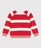 Felpa bambino unisex in cotone a righe rosso AURORA/ AVALANCHE