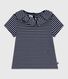 T-shirt a maniche corte a righe bambina