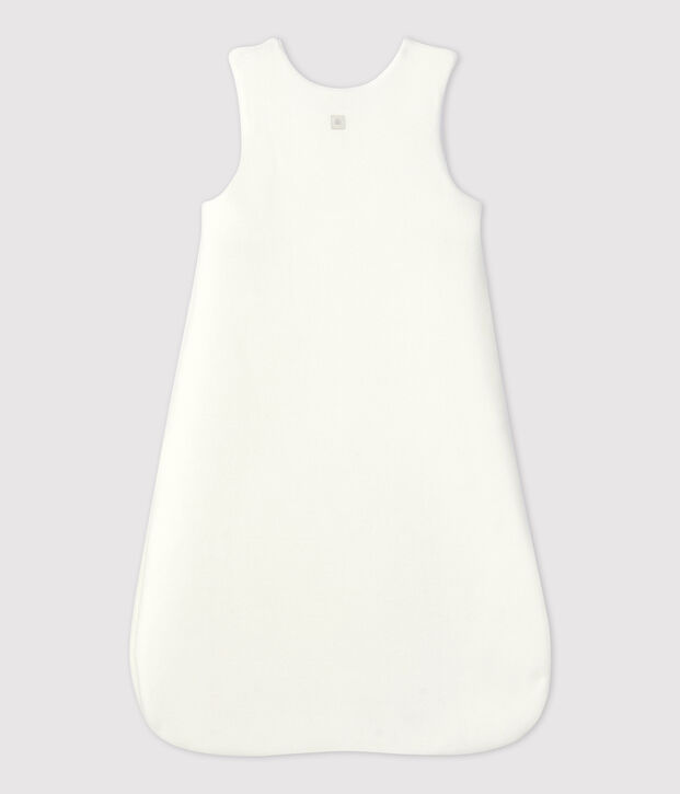 Sacco nanna beb&egrave; in ciniglia di cotone biologico bianco