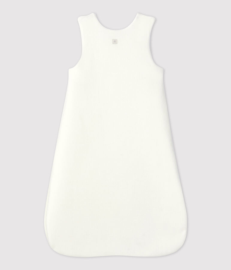 Sacco nanna beb&egrave; in ciniglia di cotone biologico bianco