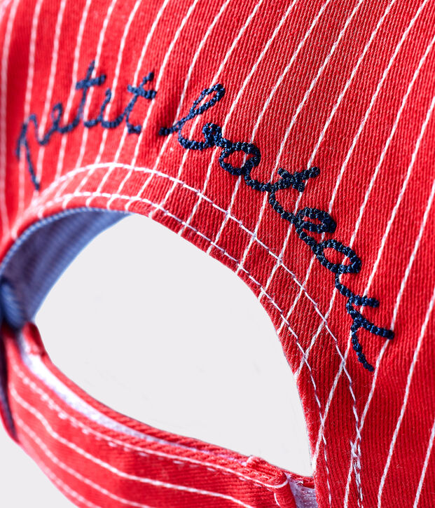 Cappellino beb&egrave; unisex rosso/bianco