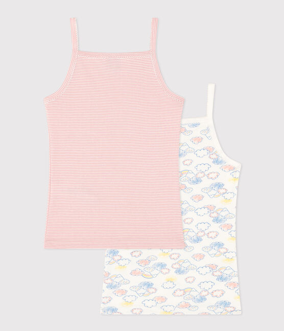 Confezione da 2 canottiere con spalline arcobaleno in cotone bambino variante 1