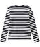 T-shirt donna a maniche lunghe a righe blu SMOKING/bianco MARSHMALLOW