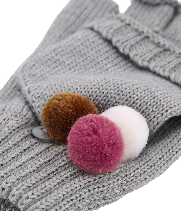 Guanti per bambina grigio