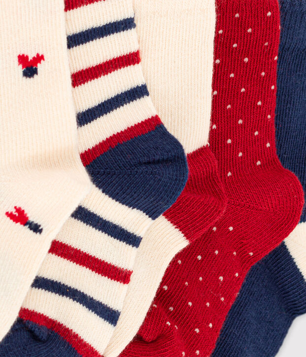 Confezione da 5 paia di calzini per beb&egrave; multicolore