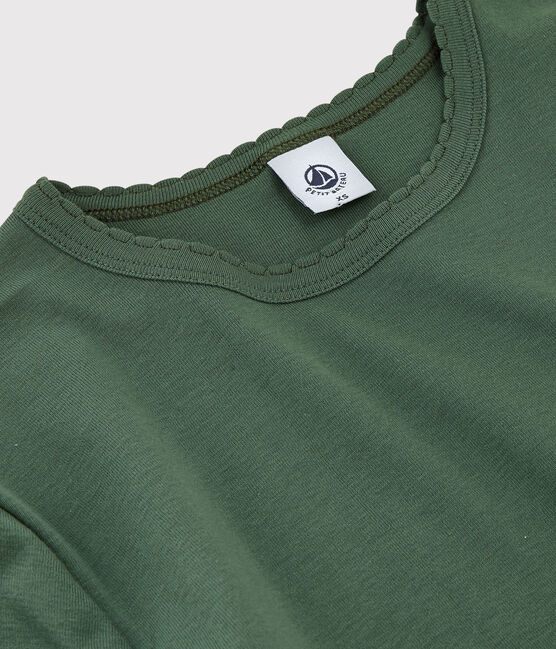 T-shirt girocollo iconica in cotone Donna verde VALLEE