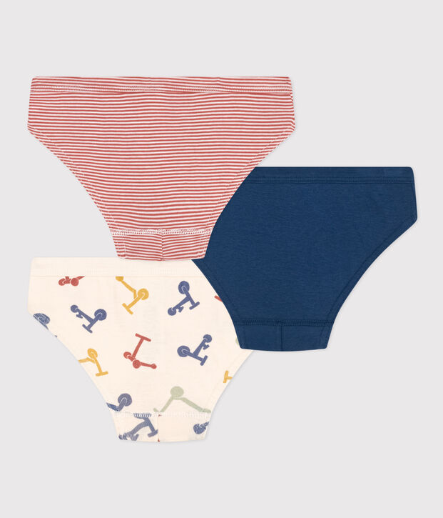 Confezione da 3 slip con monopattino in cotone bambino multicolore