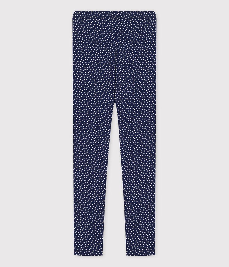 Jeggings in jersey elasticizzato bambina blu/bianco
