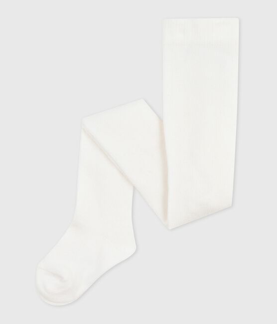 Collant in jersey di cotone a tinta unita neonato bianco MARSHMALLOW