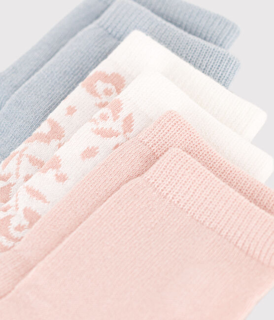 3 paia di calzini bebè in cotone a fiori variante 1