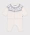 Completo in maglia jacquard fantasia neonato blu/blu