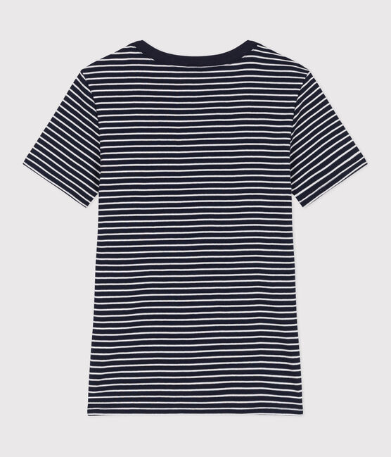 T-shirt L'Iconique in cotone a righe donna blu SMOKING/bianco MARSHMALLOW