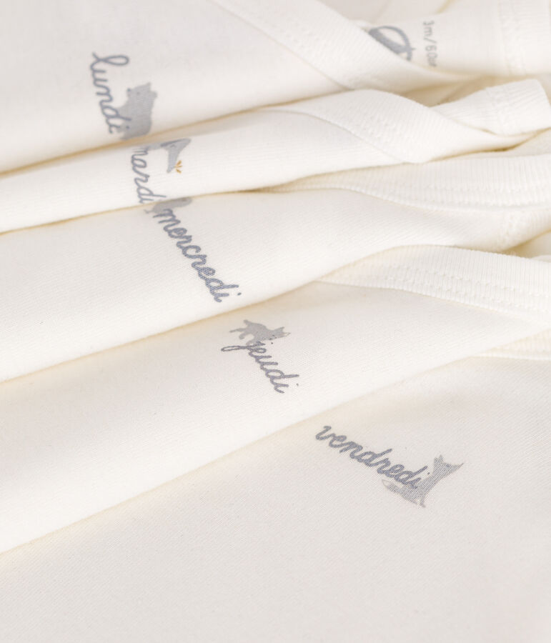 Set da 5 body incrociati a maniche lunghe in cotone neonato multicolore