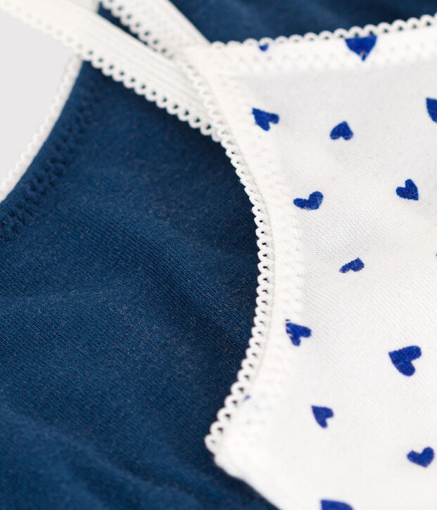 Confezione da 2 brassi&egrave;re cuore in cotone ed elastam ragazza multicolore