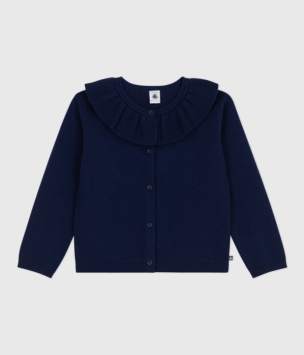 Cardigan in misto lana e cotone tinta unita bambina SOIR