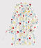 Vestaglia a fiori in pile da bambina bianco MARSHMALLOW/bianco MULTICO