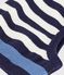 Passamontagna in misto lana e cotone a righe neonato blu/multicolore