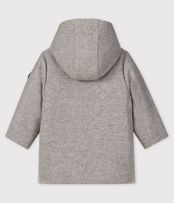 Cappotto bebè maschio in lana grigio GRIS CHINE
