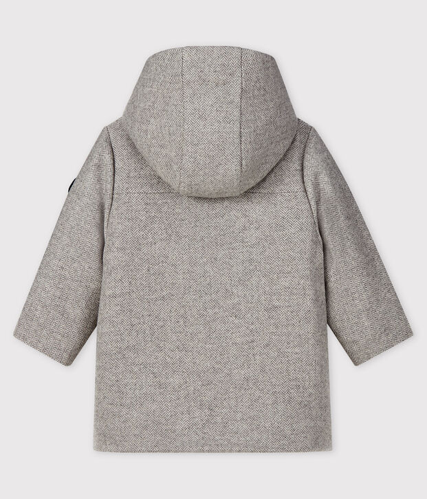 Cappotto beb&egrave; maschio in lana grigio