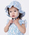 Cappellino in popeline con stampa neonata blu MARSHMALLOW/ PORCELANA