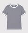 T-shirt a maniche corte in cotone a righe donna blu/bianco