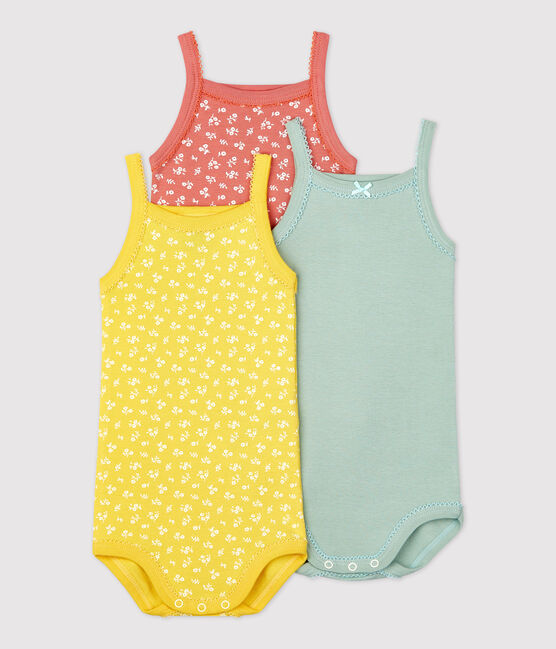 Set di 3 body a fiori con spalline in cotone variante 1