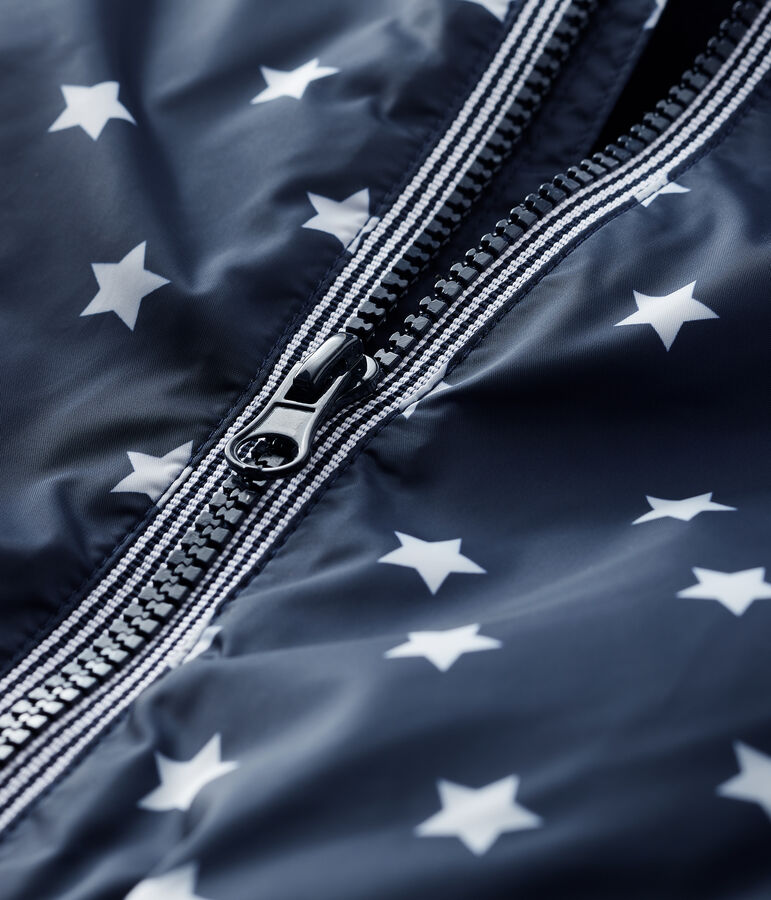 Giubbotto beb&egrave; femmina/maschio fantasia blu SMOKING/bianco MARSHMALLOW